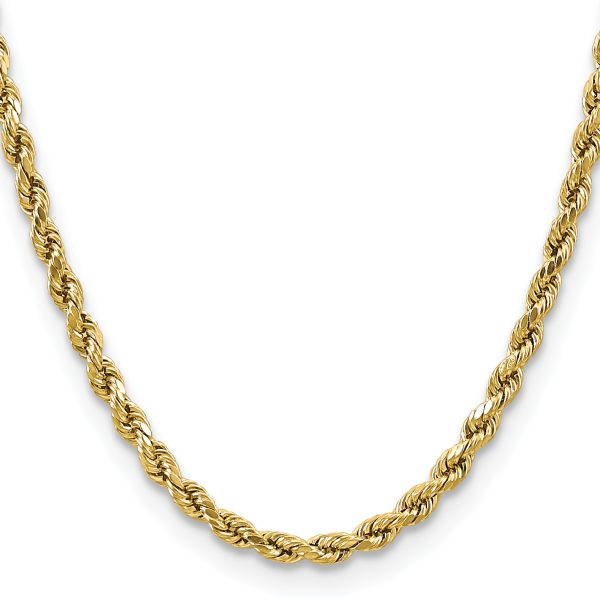 14k 4.9mm Semi-solid D/C Rope Chain - Image 2