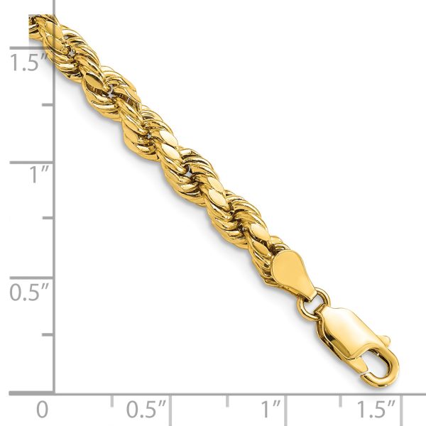 14k 4.9mm Semi-solid D/C Rope Chain - Image 3