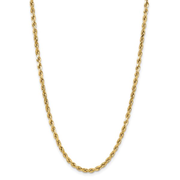 14k 5.5mm Semi-solid D/C Rope Chain - Image 2