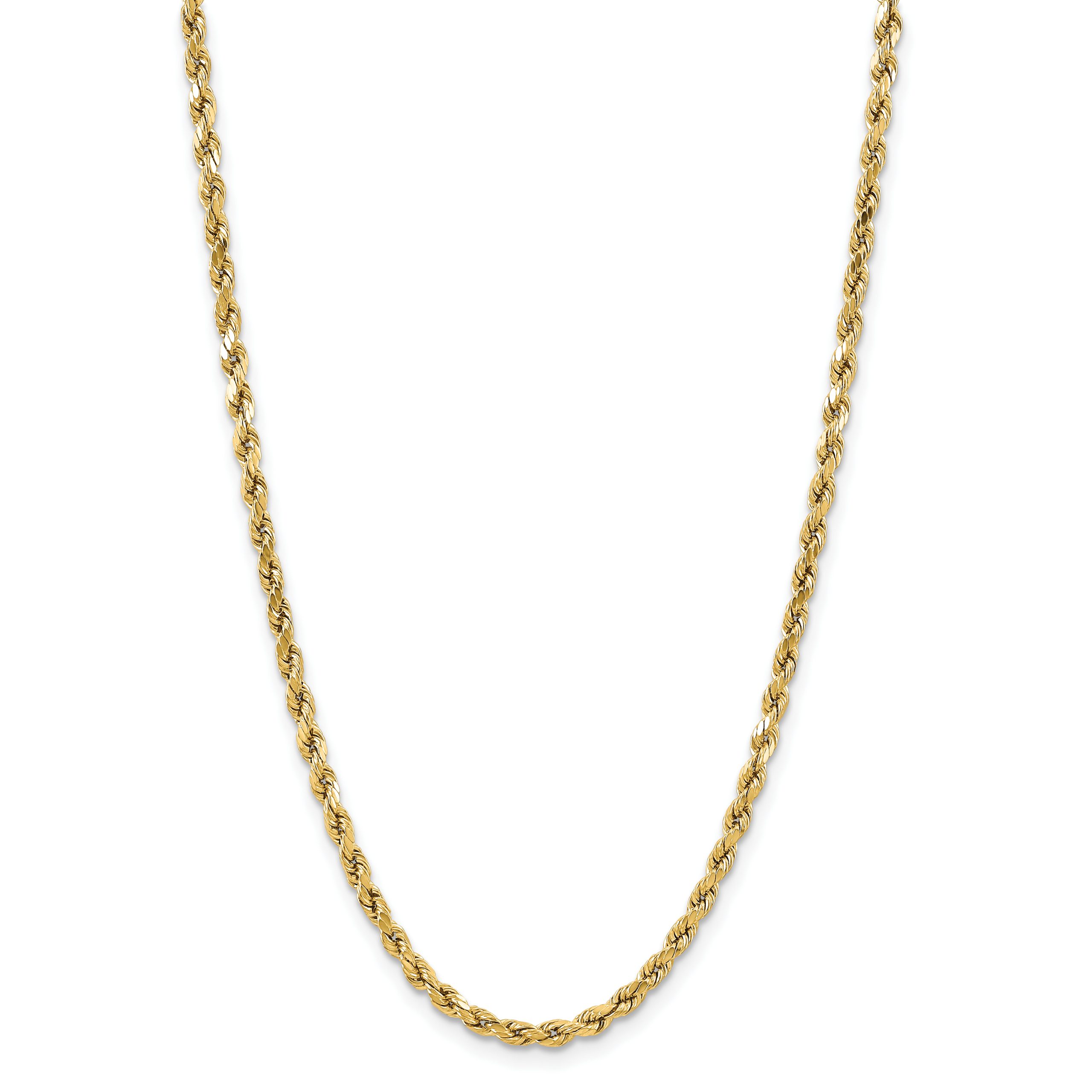 14k 5.5mm Semi-solid D/C Rope Chain - Image 2