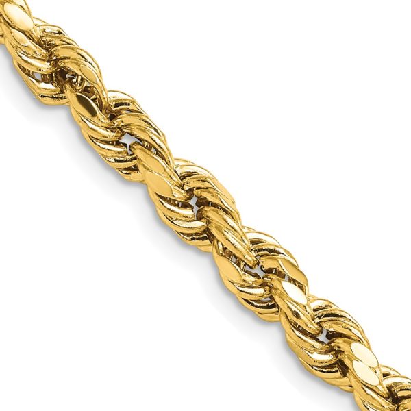 14k 5.5mm Semi-solid D/C Rope Chain