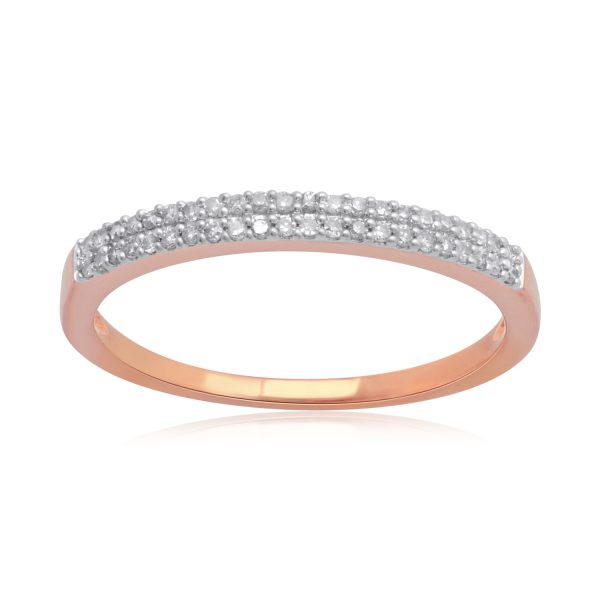 0.15 Carat Diamond Anniversary Ring in 10KT Rose Gold