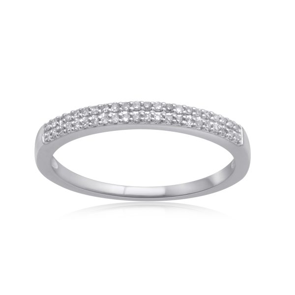0.15 Carat Diamond Anniversary Ring in 10KT White Gold