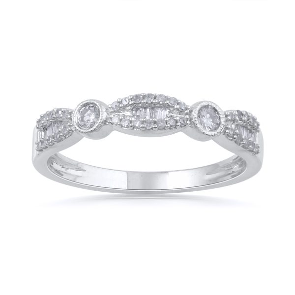 0.25 Carat Wedding Band Ring in 10KT White Gold