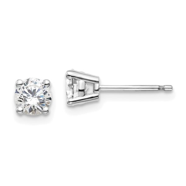 14K White Gold Lab Grown Diamond 3/4ctw VS/SI FGH 4 Prong Earrings