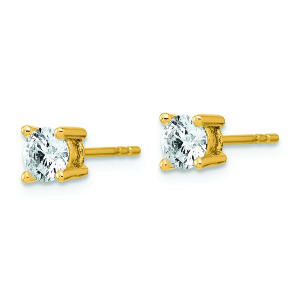 14K Lab Grown Diamond 3/4ctw VS/SI FGH 4 Prong Earrings - Image 2