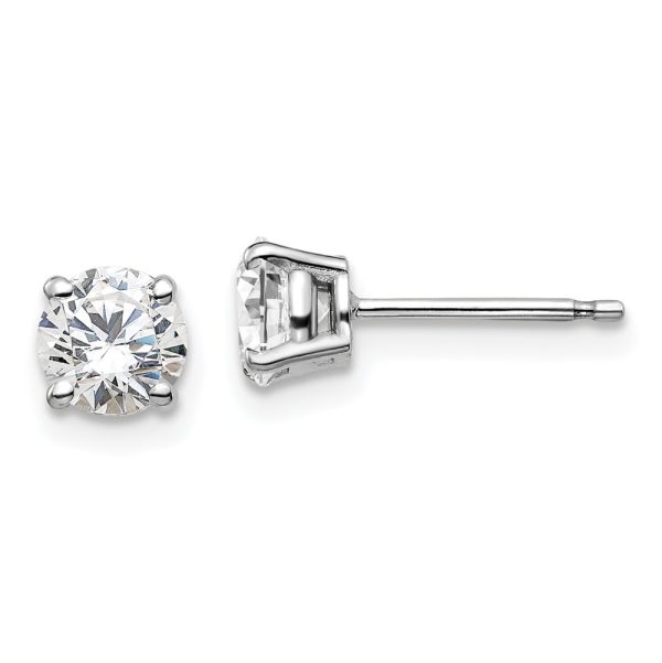 14K White Gold Lab Grown Diamond 1ctw VS/SI FGH 4 Prong Earrings