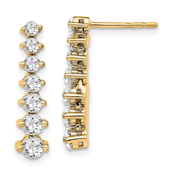 14k YG Lab Grown Diamond VS/SI FGH Graduating Drop Earrings