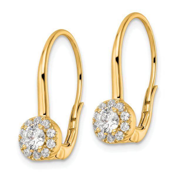 14K Lab Grown VS/SI FGH Dia Leverback Drop Earrings - Image 2