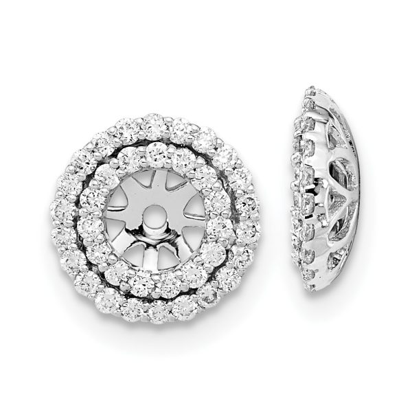 14k White Gold Diamond Earring Jackets