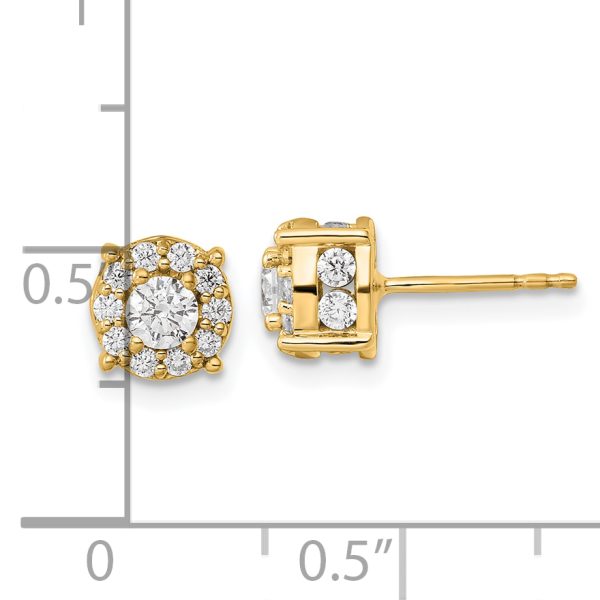 14K Lab Grown VS/SI FGH Dia Fashion Earrings - Image 3