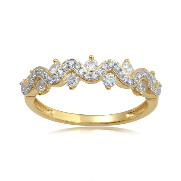 0.45 Carat Diamond Wedding Anniversary Ring in 10k Yellow Gold