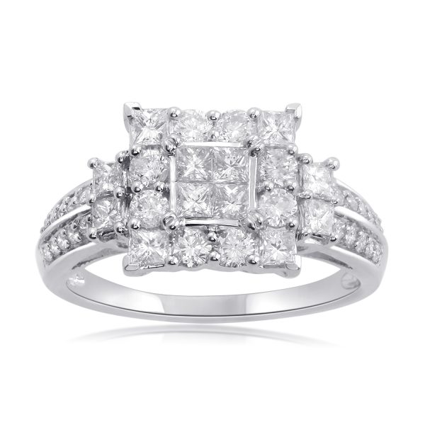 1.25 Carat Diamond Engagement Ring in 14k White Gold