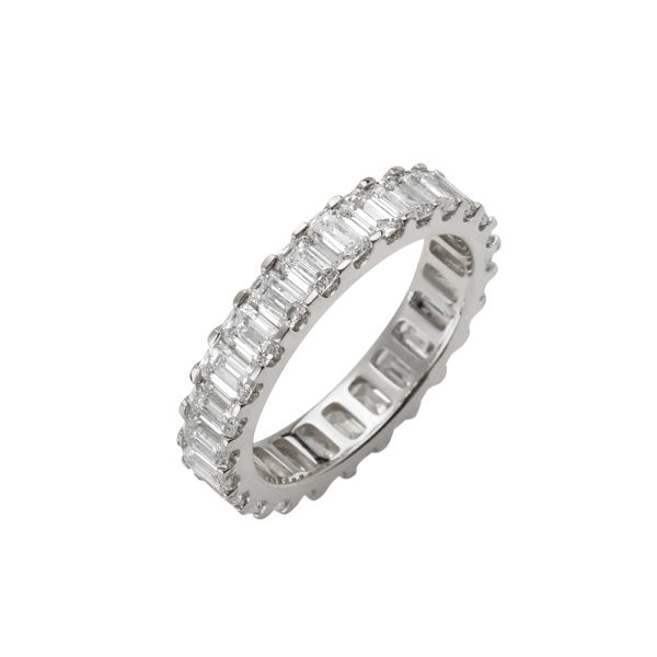 14KW 2.76CTW EMERALD DIAMOND ETERNITY BAND