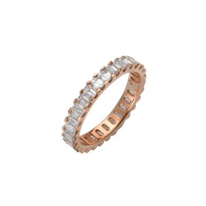 14KR 2.63CTW EMERALD DIAMOND ETERNITY BAND