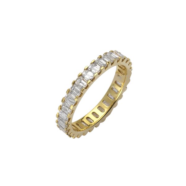 14KY 2.28CTW EMERALD DIAMOND ETERNITY BAND