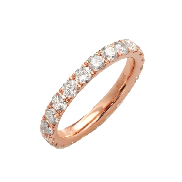 14KR 2.00CTW DIAMOND MACHINE SET ETERNITY BAND