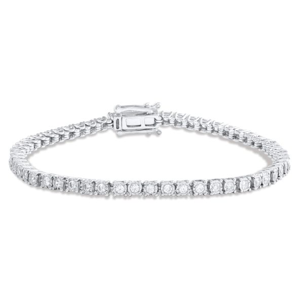 2 Carat Diamond Tennis Bracelet in 10K White Gold