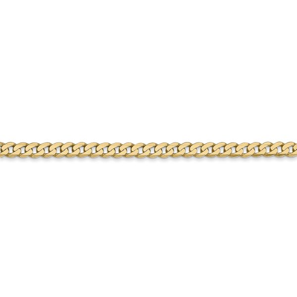 14k 2.9mm Flat Beveled Curb Chain - Image 2