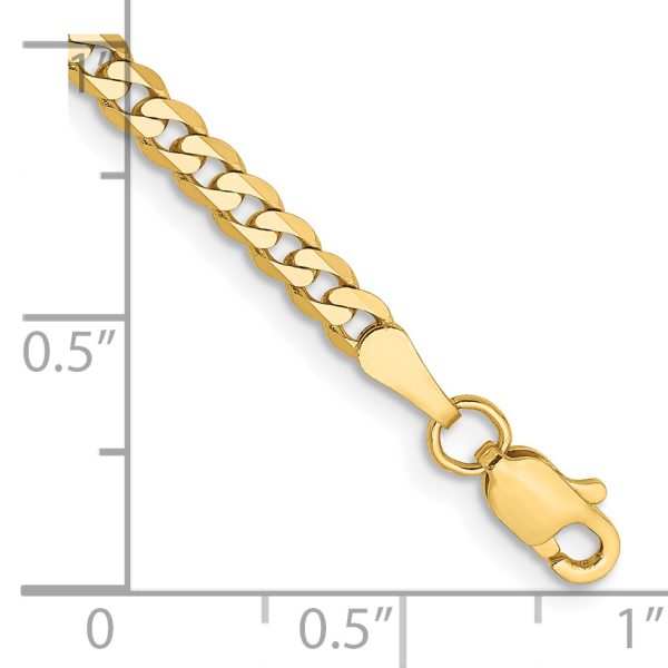 14k 2.9mm Flat Beveled Curb Chain - Image 2