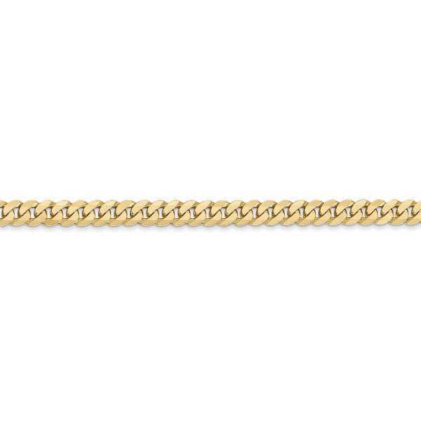 14k 3.9mm Flat Beveled Curb Chain - Image 2