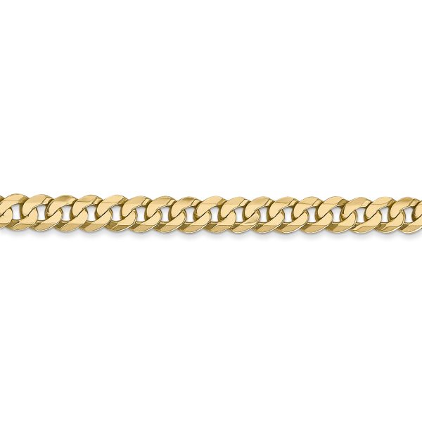 14k 4.75mm Flat Beveled Curb Chain - Image 2