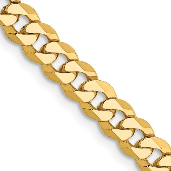 14k 4.75mm Flat Beveled Curb Chain