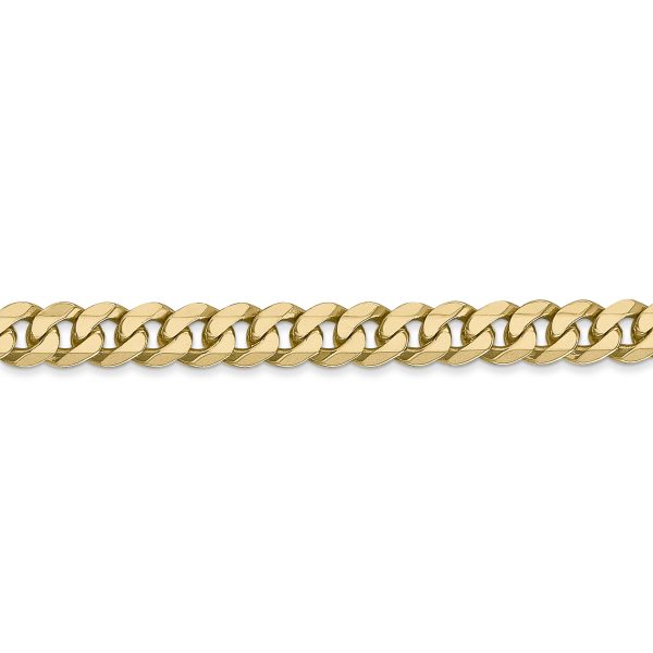 14k 5.75mm Flat Beveled Curb Chain - Image 2