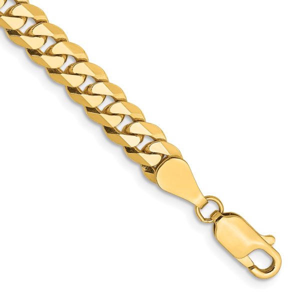 14k 5.75mm Flat Beveled Curb Chain