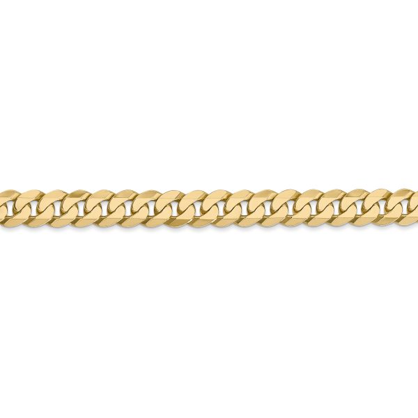 14k 6.25mm Flat Beveled Curb Chain - Image 2