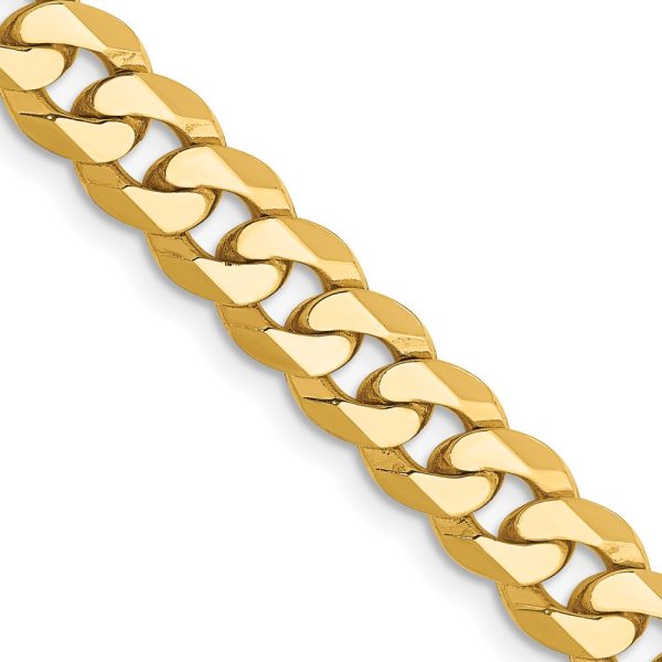 14k 6.25mm Flat Beveled Curb Chain