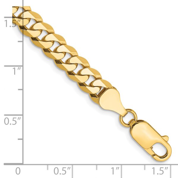 14k 6.25mm Flat Beveled Curb Chain - Image 2