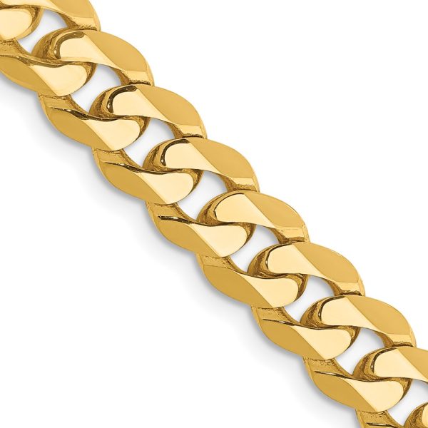 14k 7.25mm Flat Beveled Curb Chain