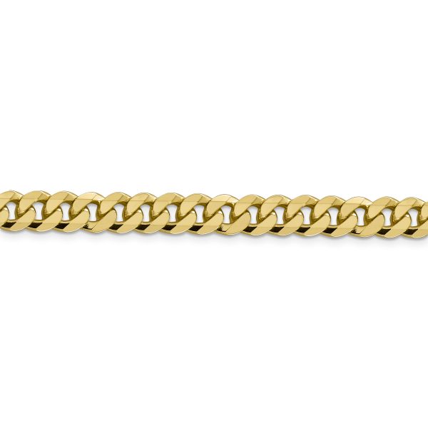 14k 8.5mm Flat Beveled Curb Chain - Image 2