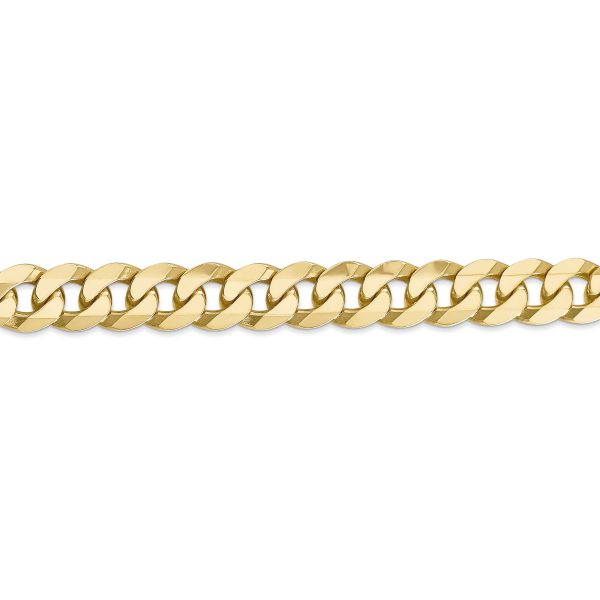 14k 9.5mm Flat Beveled Curb Chain - Image 2