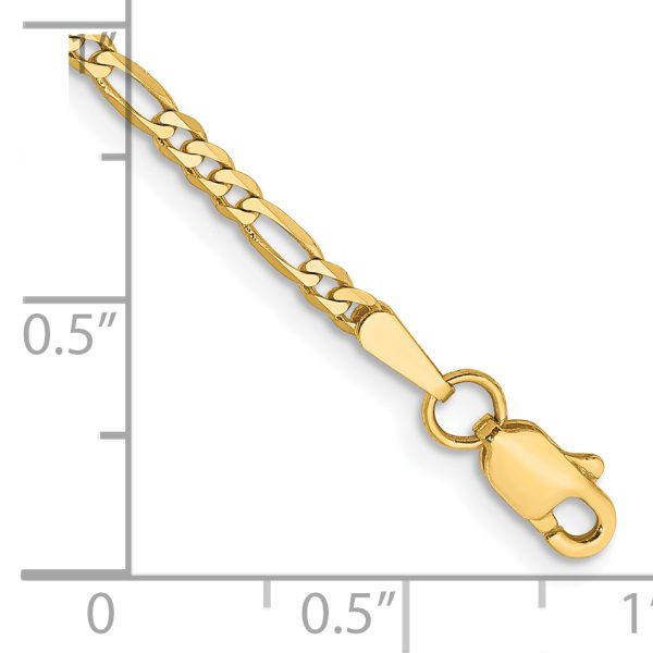 14k 2.25mm Flat Figaro Chain - Image 2