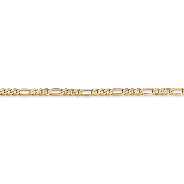 14k 2.75mm Flat Figaro Chain - Image 2