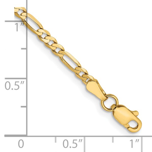 14k 2.75mm Flat Figaro Chain - Image 2