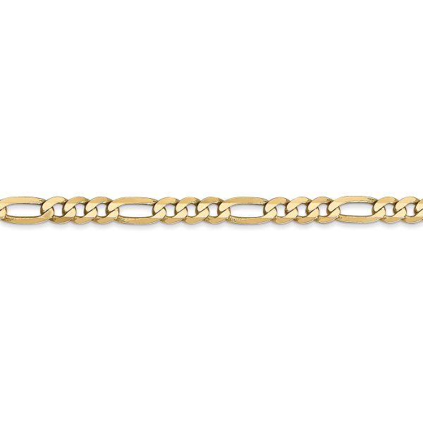 14k 4mm Flat Figaro Chain - Image 2