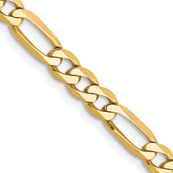 14k 4.75mm Flat Figaro Chain