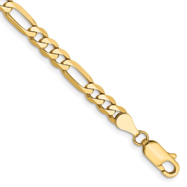 14k 4.75mm Flat Figaro Chain