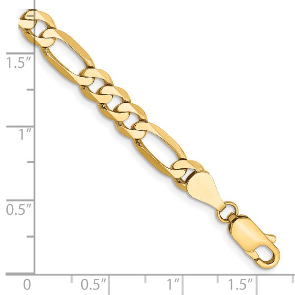 14k 5.25mm Flat Figaro Chain - Image 2