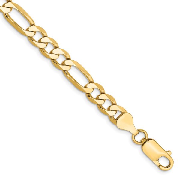 14k 6.25mm Flat Figaro Chain