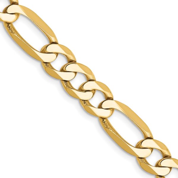 14k 7mm Flat Figaro Chain