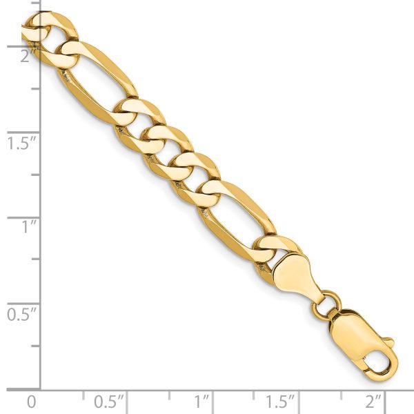 14k 7mm Flat Figaro Chain - Image 2