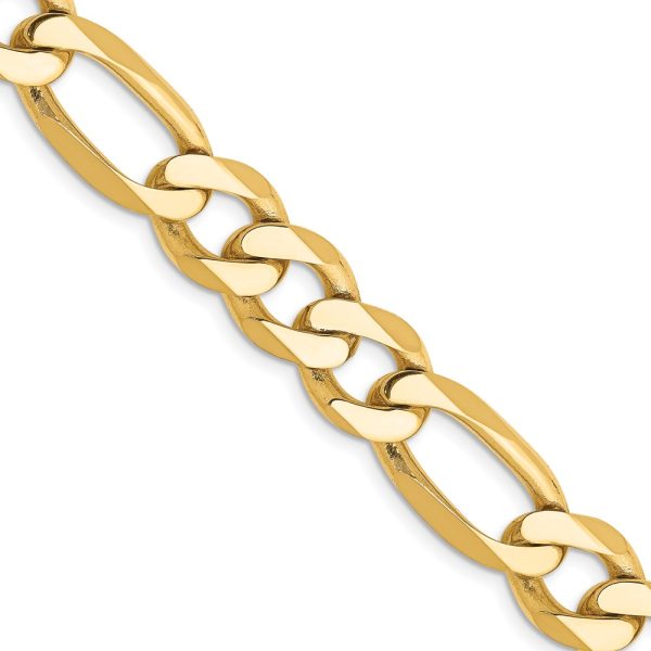 14k 10mm Flat Figaro Chain