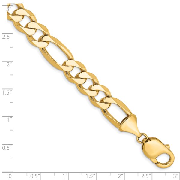 14k 10mm Flat Figaro Chain - Image 2