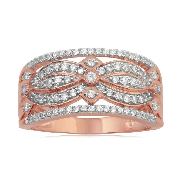 0.5 Carat Diamond Wedding Band Ring in 14k White Gold