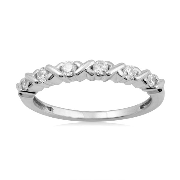 0.25 Carat Wedding Anniversary Ring in 14KT White Gold