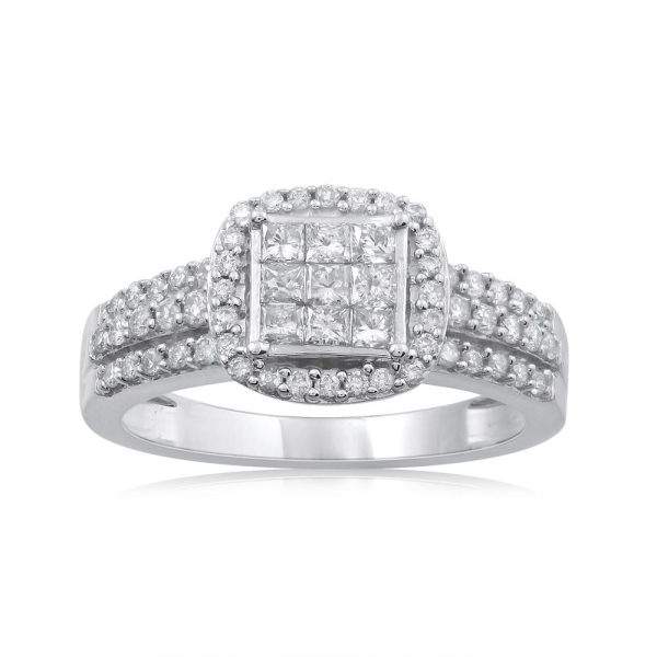14KT W RING .7400 - STAMP SVVW